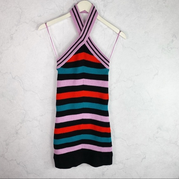 [Urban Outfitters] Hallie Striped Halter Dress - Picture 2 of 8